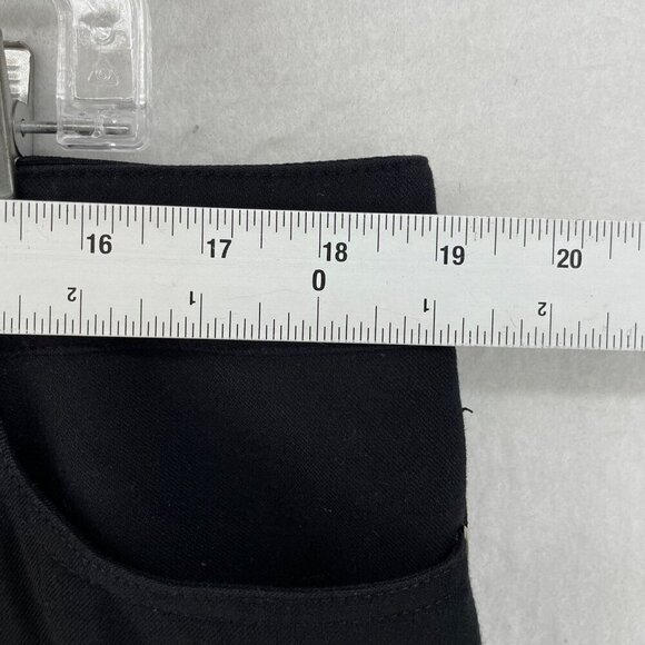 Croft & Barrow Pants Womens 18 Black Straight Leg High Rise Regular Fit Button - Picture 3 of 9